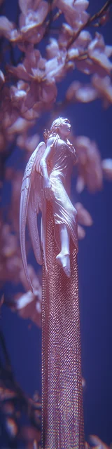 Free aesthetic bookmark featuring an angel rising